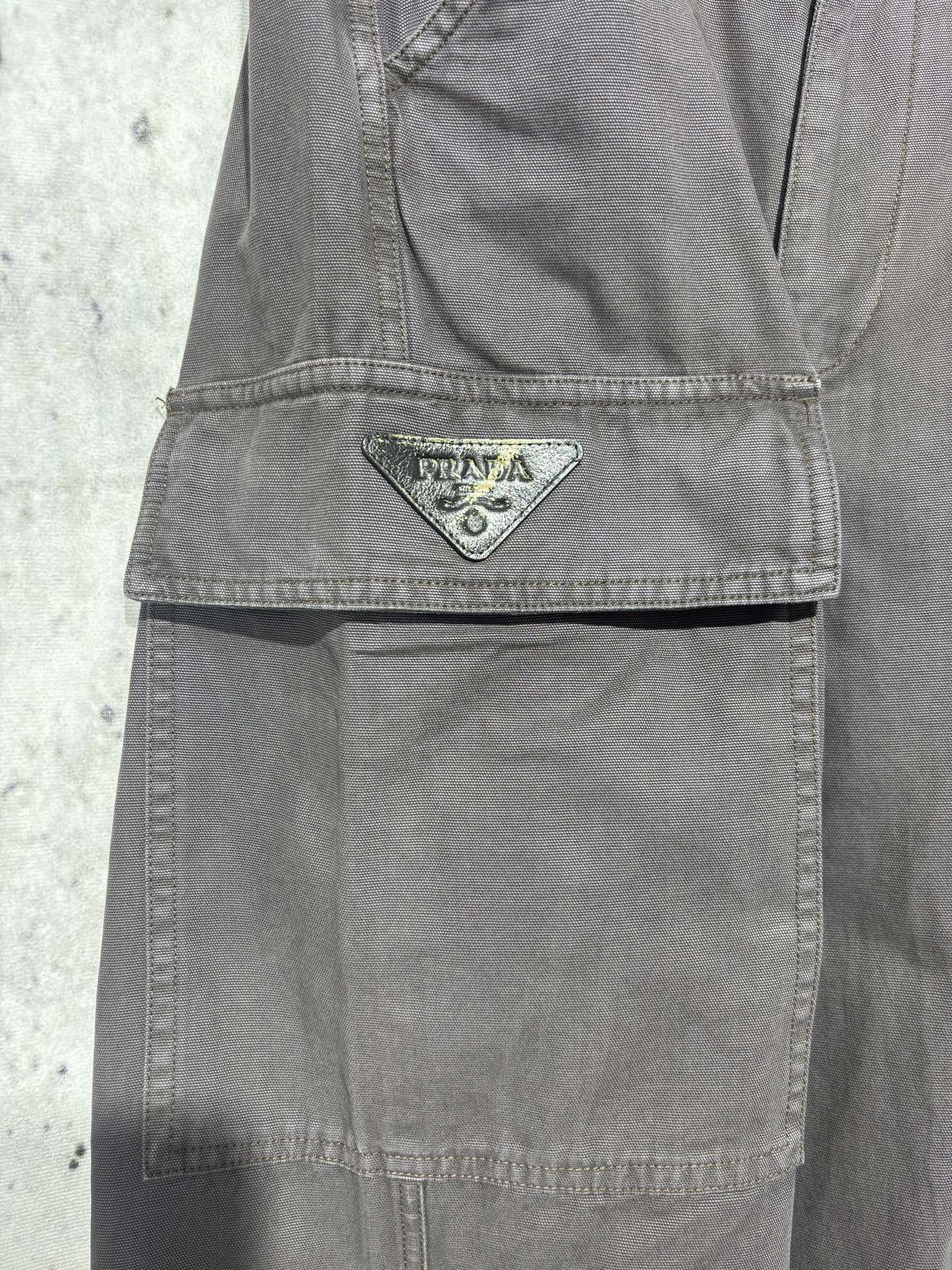 사슬 / 프라다 남성 루즈핏 빅 포켓 와이드 청바지