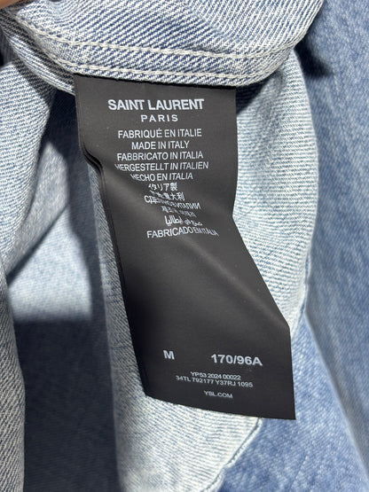 사슬 / 입생로랑 남성 여성 긴팔 데님 셔츠