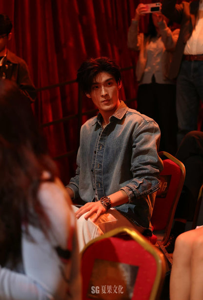 사슬 / 입생로랑 남성 여성 긴팔 데님 셔츠