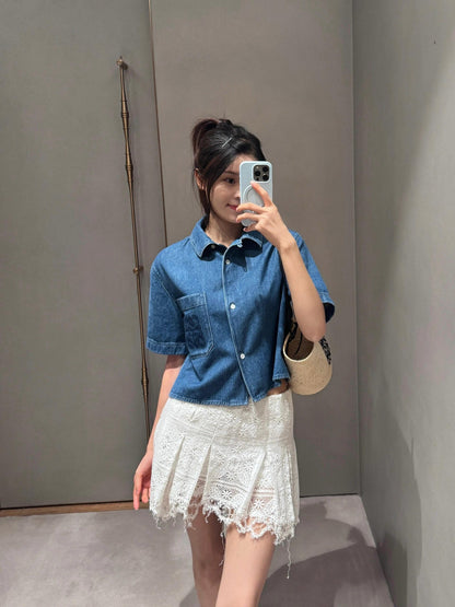 사슬 / 로에베 남성 데님 반팔 셔츠