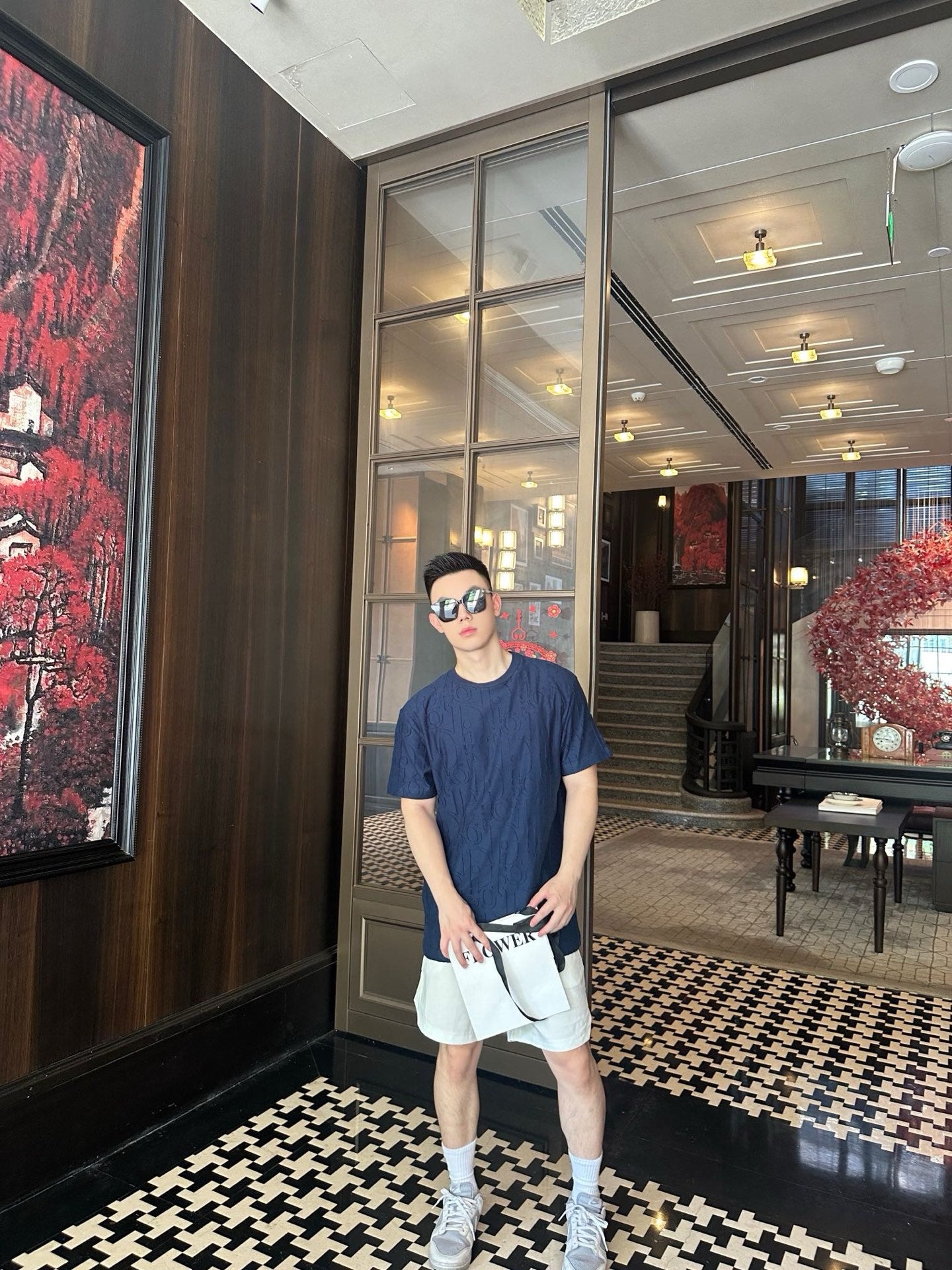 사슬 / 디올 남성 여성 반팔 티셔츠