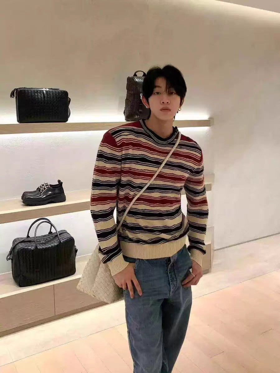 BVG / 보테가베네타 남성 스트라이프 니트 스웨터