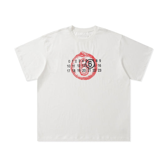 BVG / 메종마르지엘라  남성 숫자 로고 프린트 반팔 티셔츠