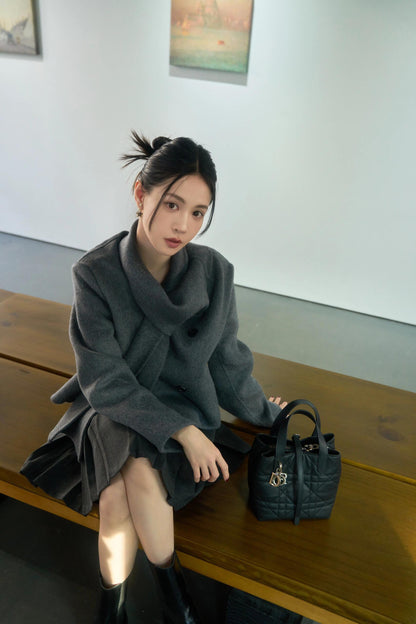 양 공장 / 디올 블랙 가죽 장바구니 가방