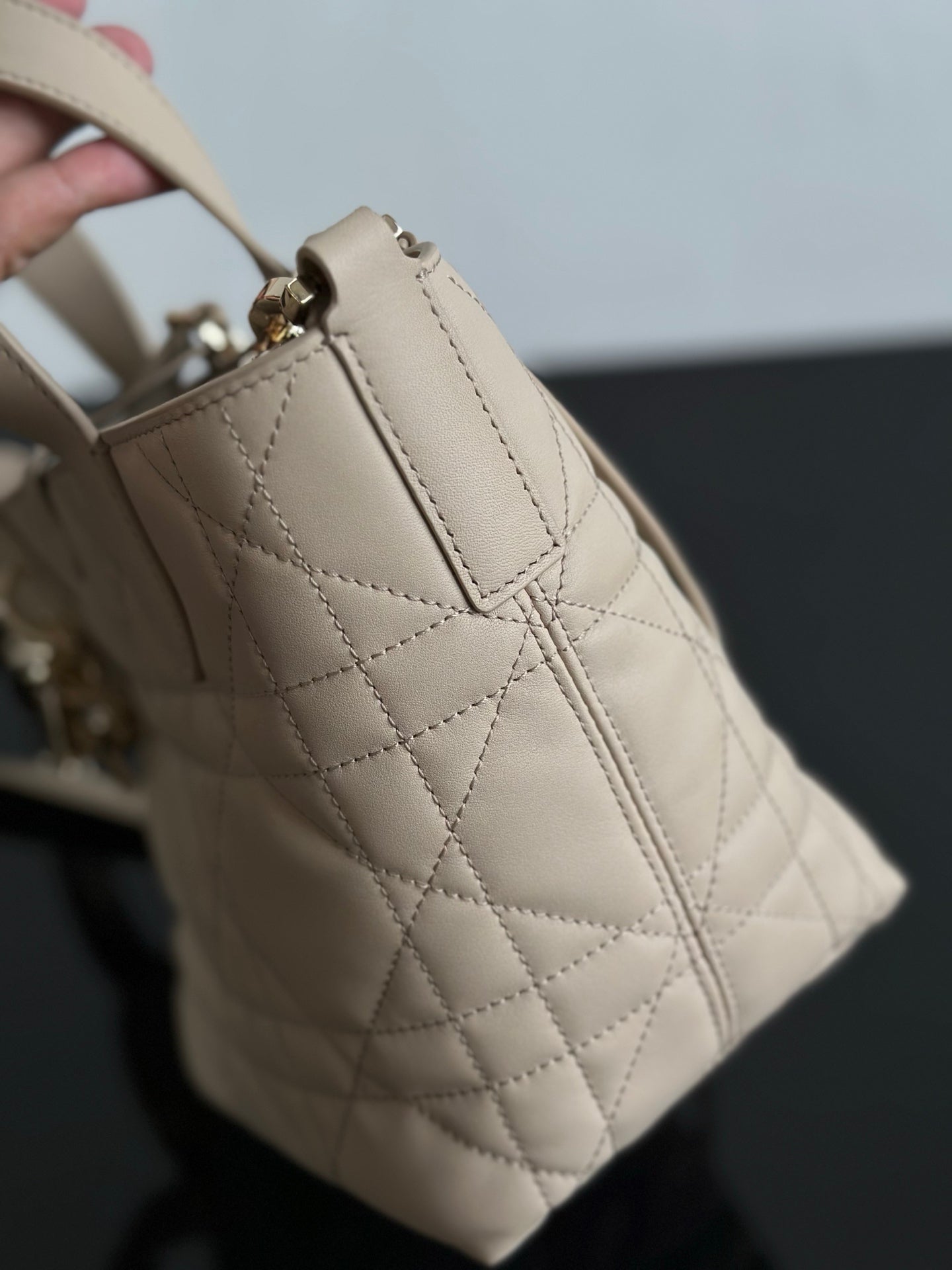 양 공장 / 디올 살구색 바구니 가방