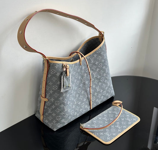 양 공장 / 루이비통 그레이 워싱 데님 백