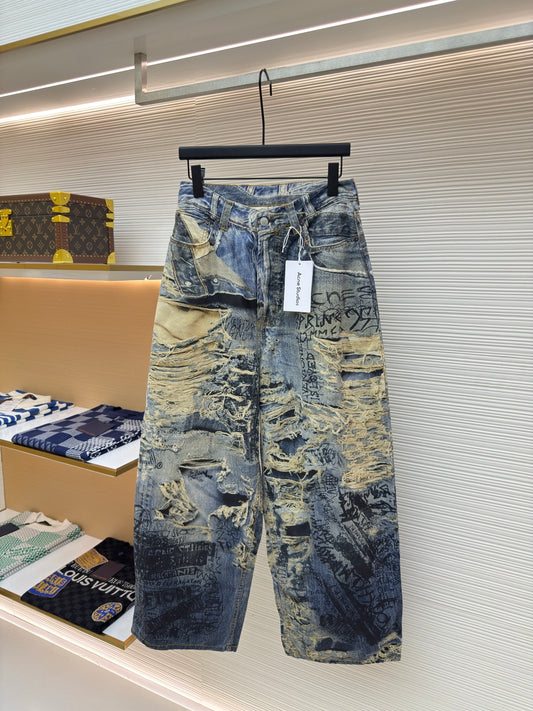 체인2호 / 아크네스튜디오 남성 여성 찢어진 청바지