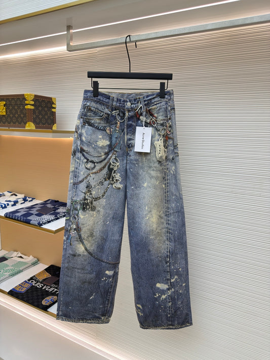 체인2호 / 아크네스튜디오 남성 여성 데님 팬츠