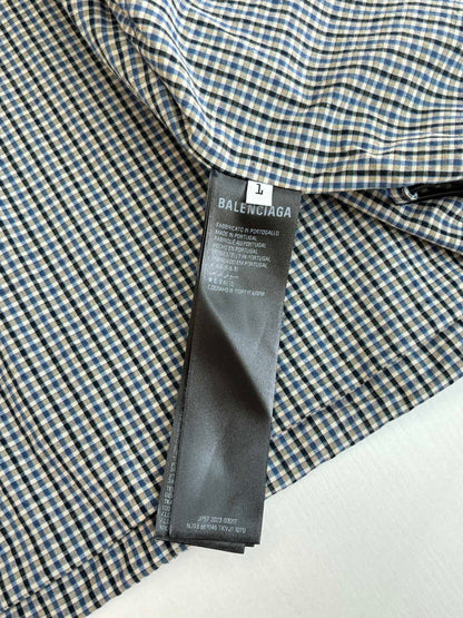 체인2호 / 발렌시아가 남성 여성 체크 코트