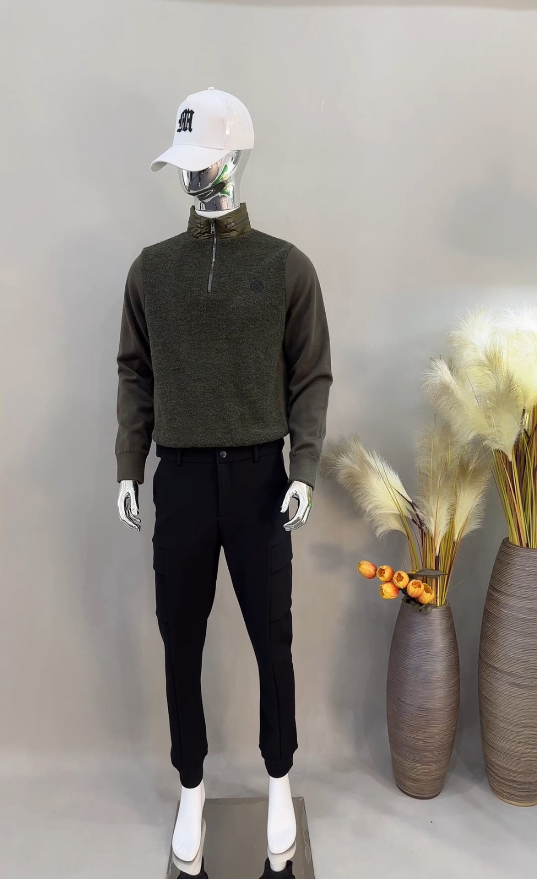 한국골프 / G/FORE 남성 패딩 패치워크