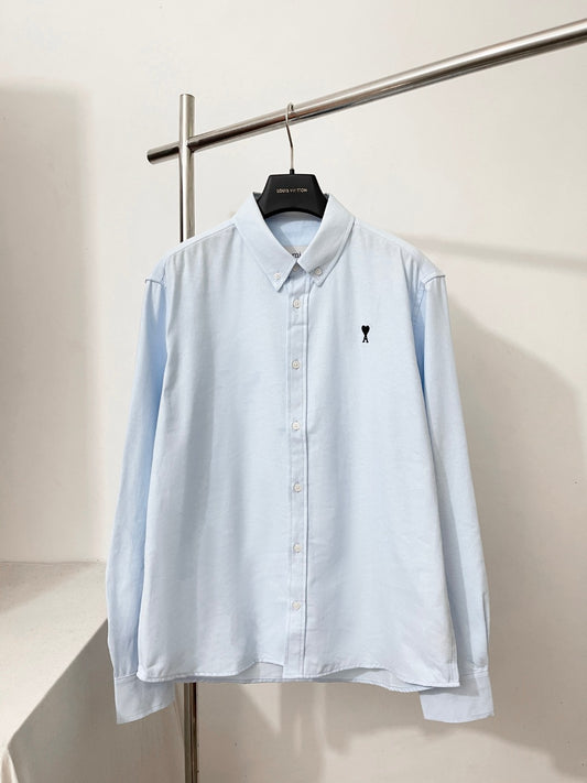 BVG / 아미 남성 여성 하트 자수 셔츠