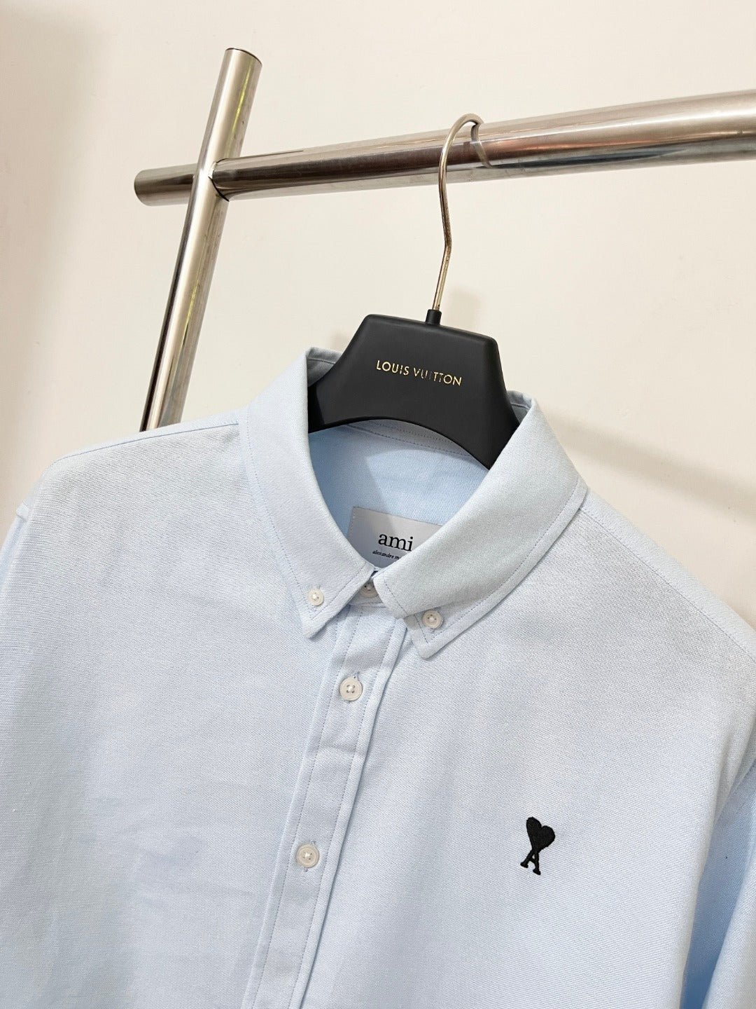 BVG / 아미 남성 여성 하트 자수 셔츠