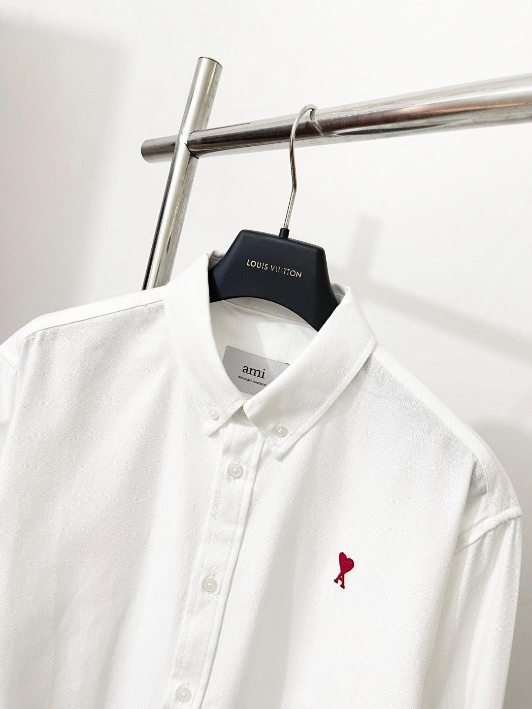BVG / 아미 남성 여성 하트 자수 셔츠