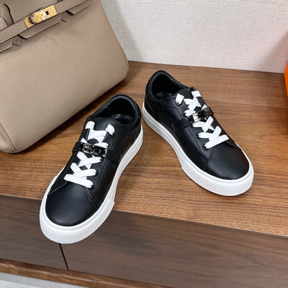 빙 공장 / 에르메스 커플 스니커즈 단색 가죽 로퍼