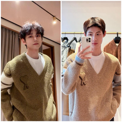 R공장 / 아미 남성 보이넥 니트