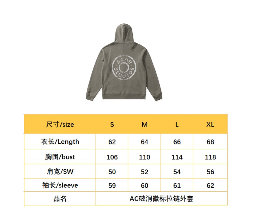 BVG / 아크네스튜디오 남성 여성 집업 코트