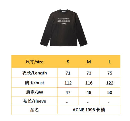 BVG / 아크네스튜디오 남성 여성 긴팔