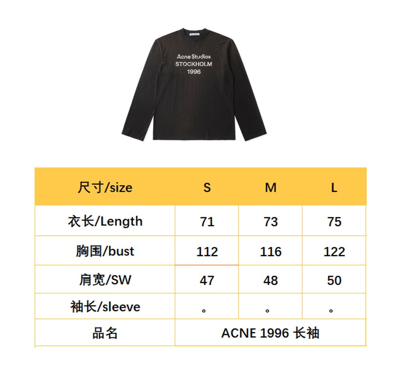 BVG / 아크네스튜디오 남성 여성 긴팔