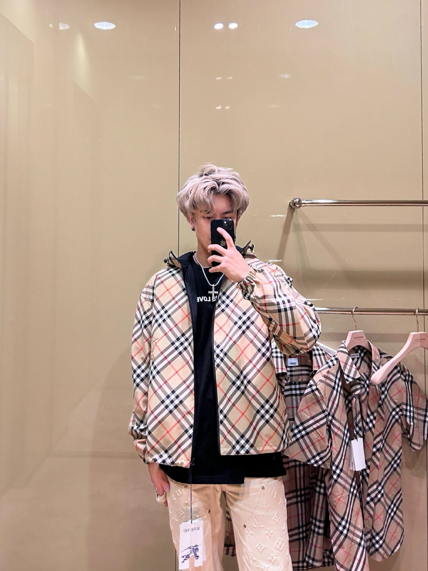 BVG / 버버리 남성 여성 양면 점퍼 코트