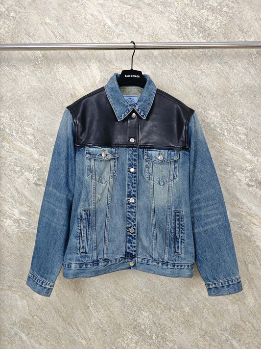 GTR / 프라다 가죽 데님 자켓