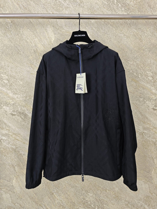 GTR / 버버리 체크 자수 후드 자켓