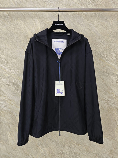 GTR / 버버리 체크 자수 후드 자켓