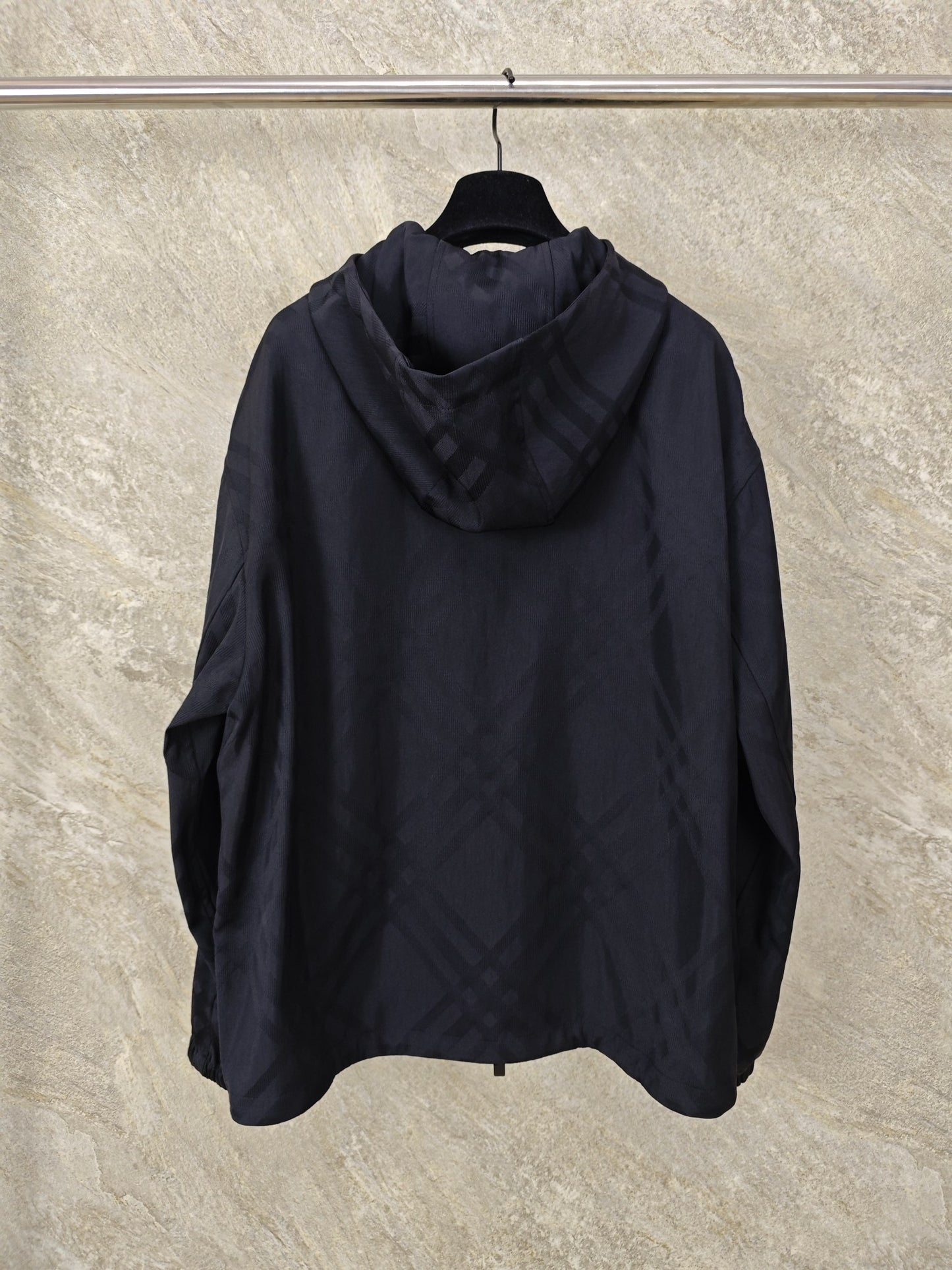 GTR / 버버리 체크 자수 후드 자켓