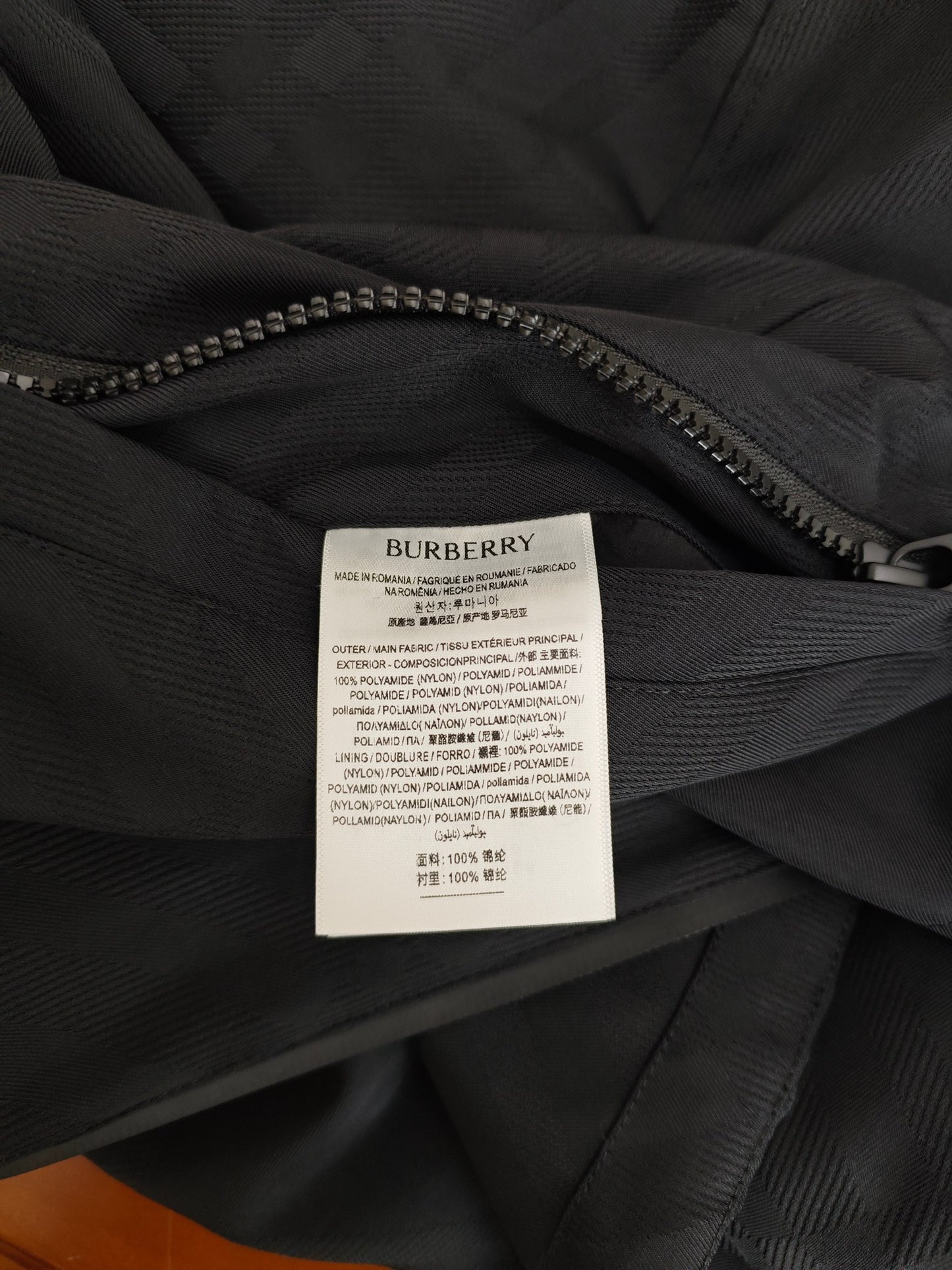 GTR / 버버리 체크 자수 후드 자켓