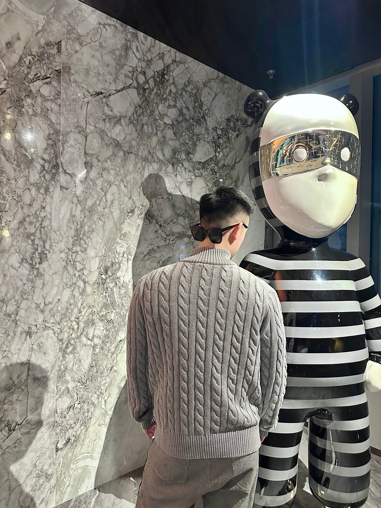 ZZLL / 폴로 집업 니트