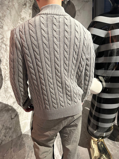 ZZLL / 폴로 집업 니트