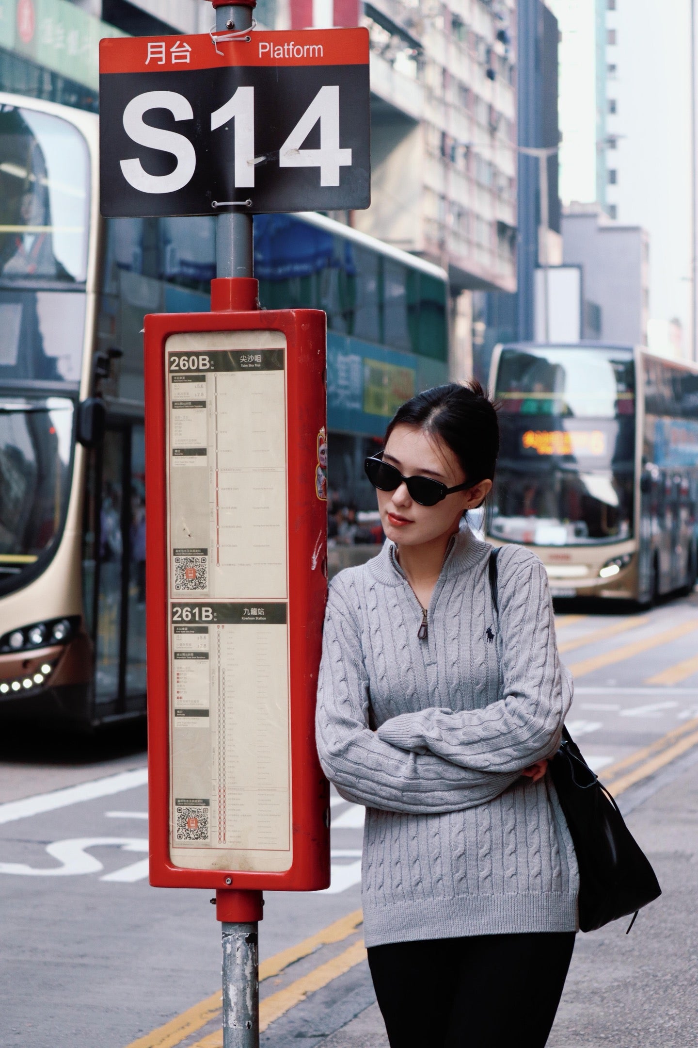 ZZLL / 폴로 집업 니트