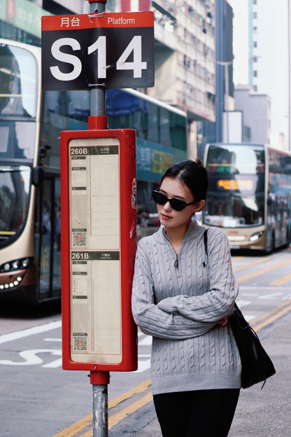 ZZLL / 폴로 집업 니트