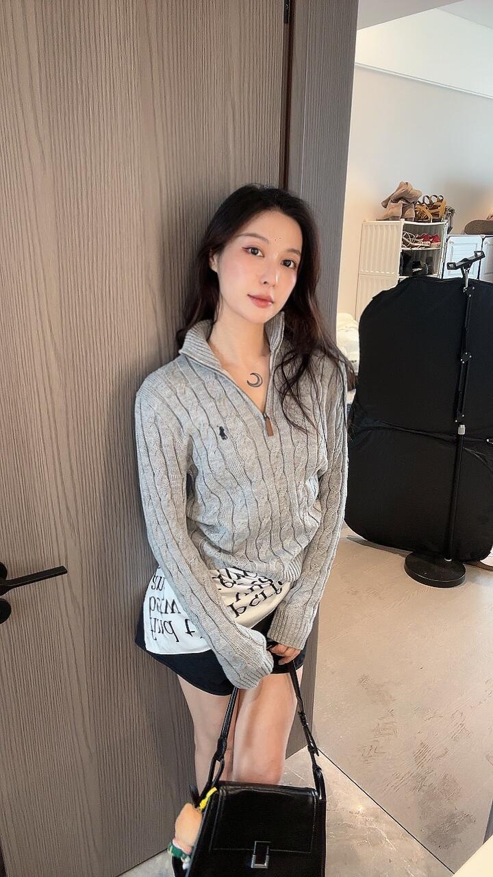 ZZLL / 폴로 집업 니트