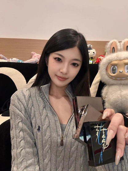 ZZLL / 폴로 집업 니트