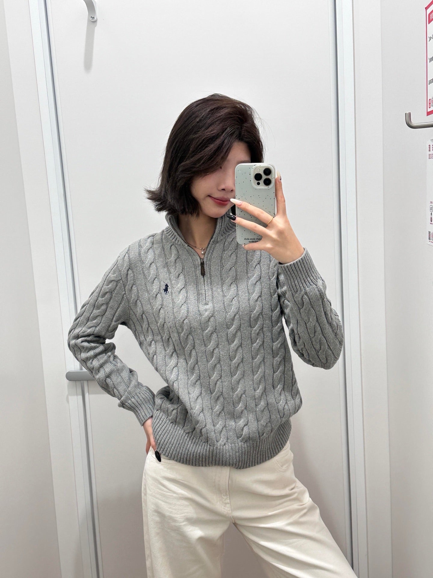 ZZLL / 폴로 집업 니트