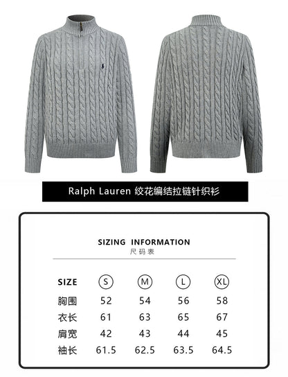 ZZLL / 폴로 집업 니트