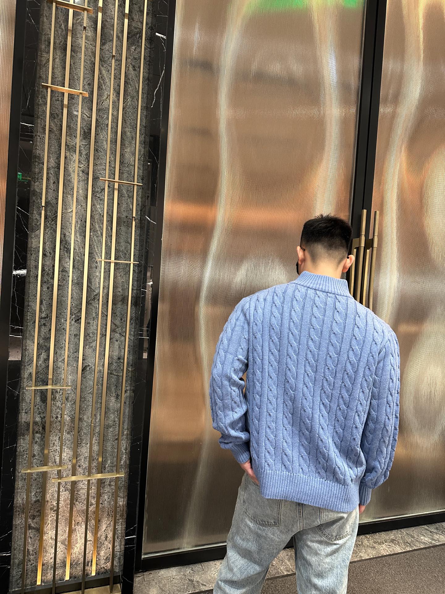 ZZLL / 폴로 집업 니트