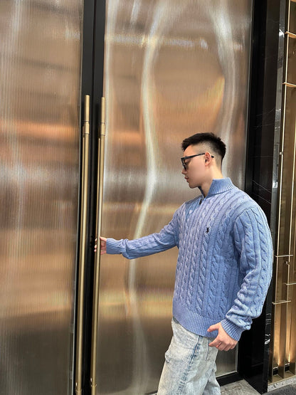 ZZLL / 폴로 집업 니트