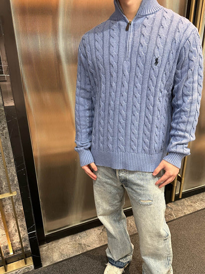 ZZLL / 폴로 집업 니트