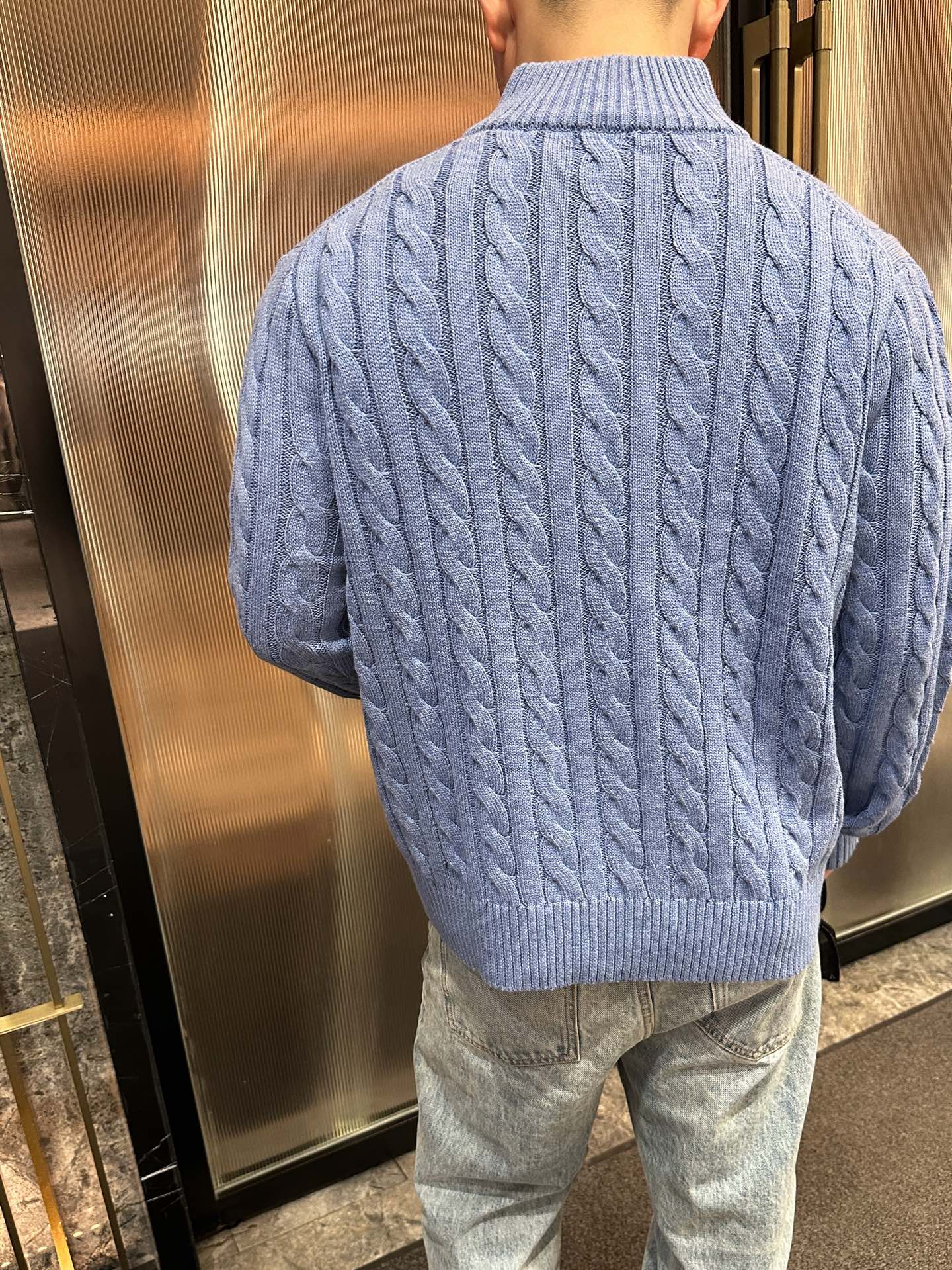 ZZLL / 폴로 집업 니트