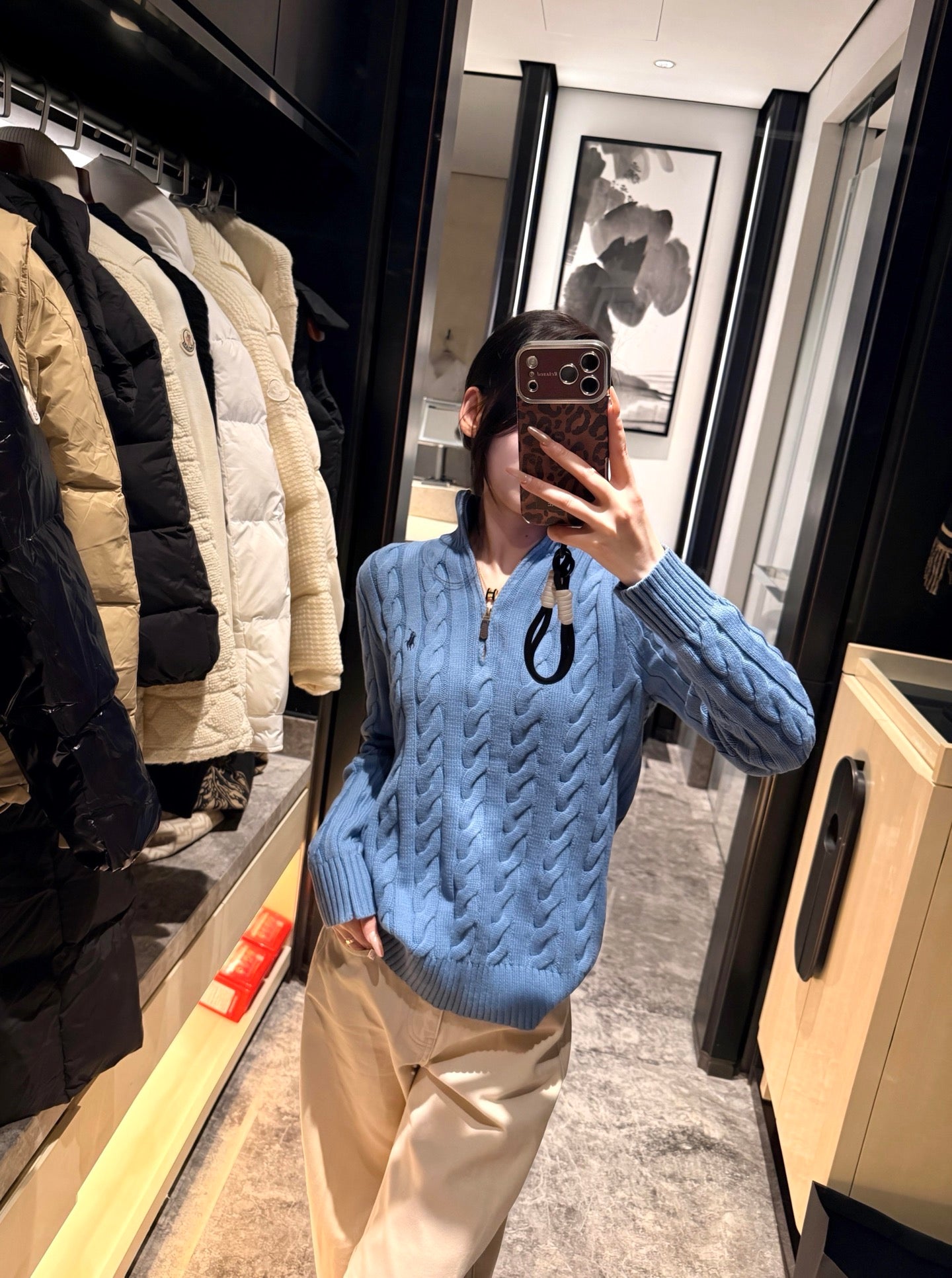 ZZLL / 폴로 집업 니트