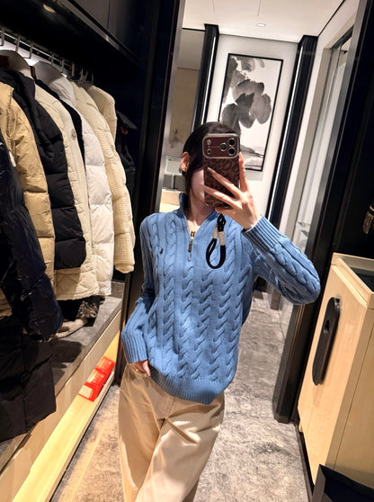 ZZLL / 폴로 집업 니트