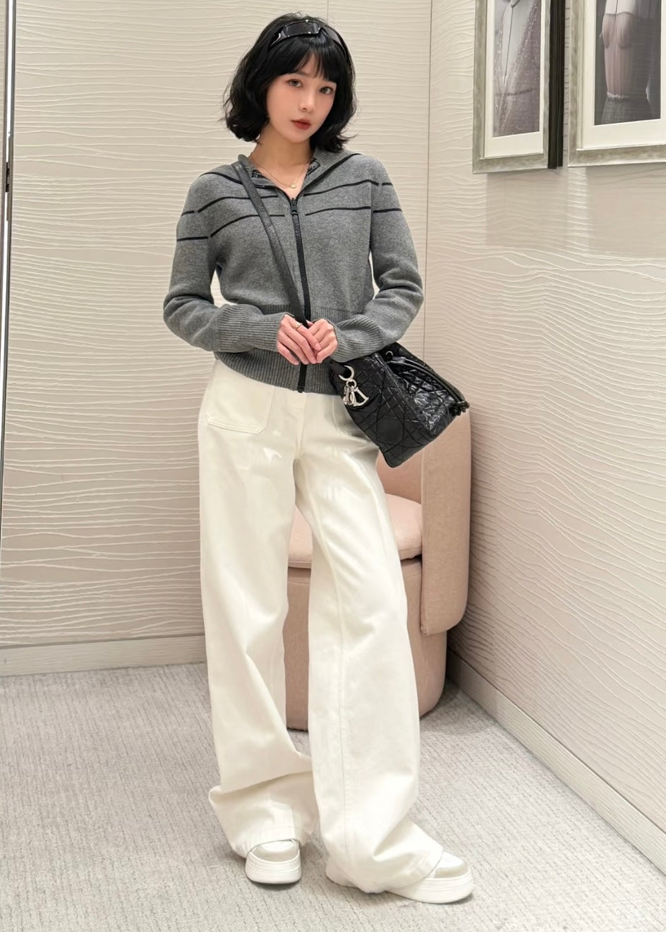 TJ셀러 / 디올 양면 캐시미어 카디건