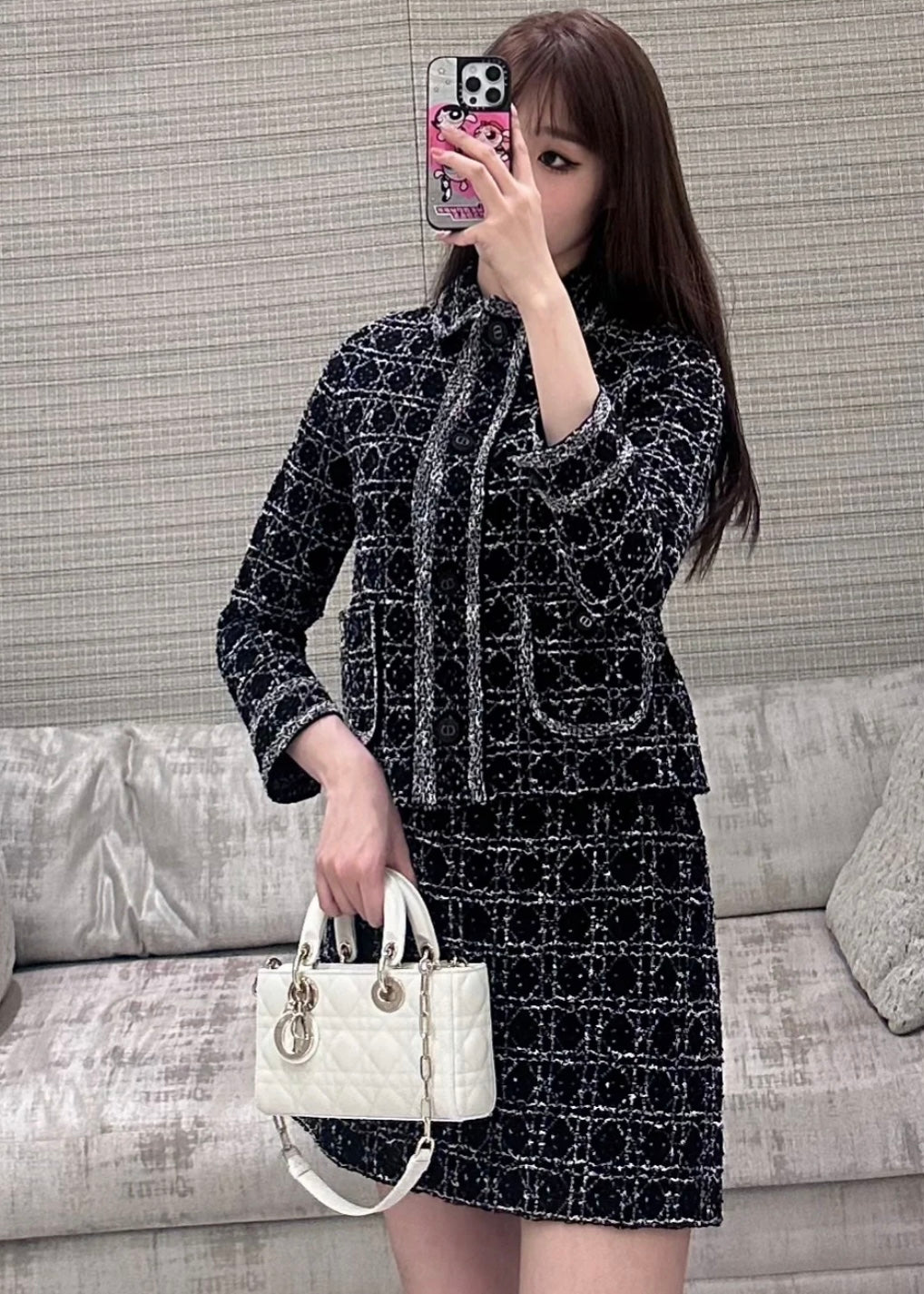 TJ셀러 / 디올 체크무늬 외투