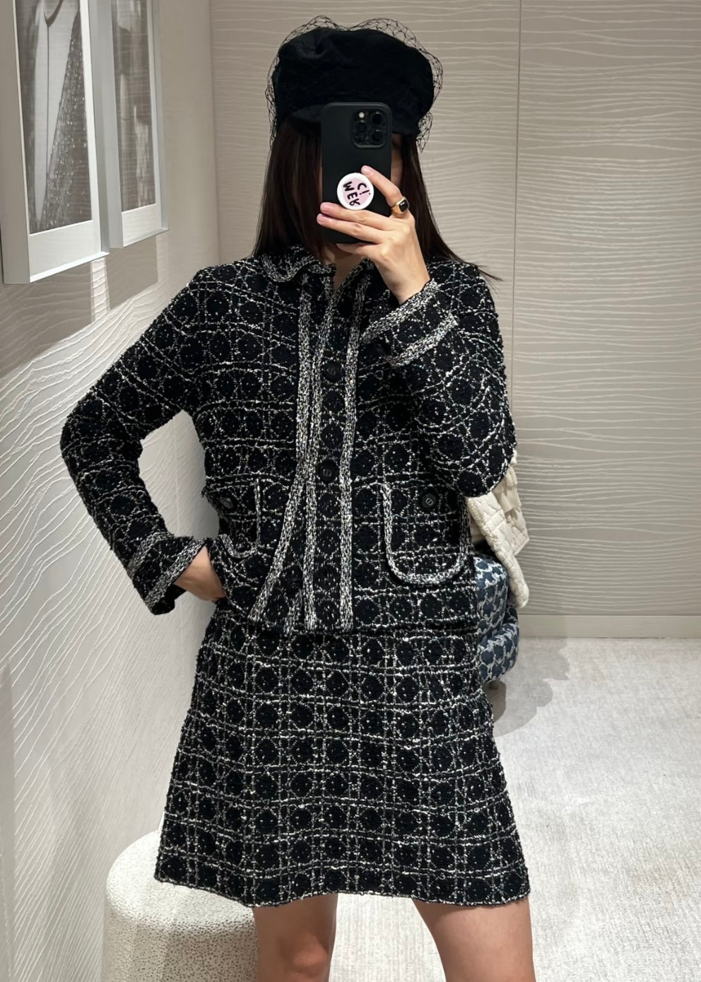 TJ셀러 / 디올 체크무늬 외투