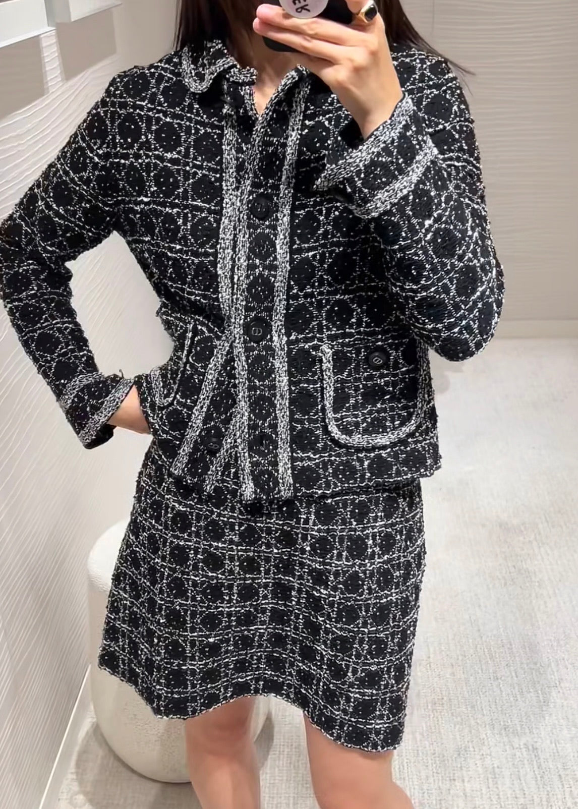 TJ셀러 / 디올 체크무늬 외투