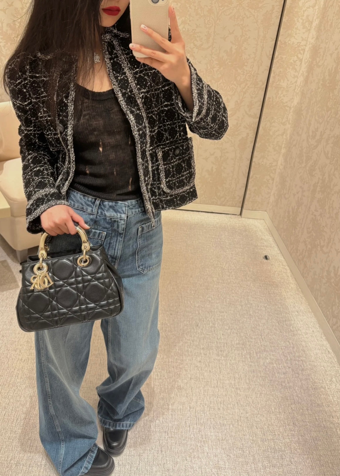 TJ셀러 / 디올 체크무늬 외투