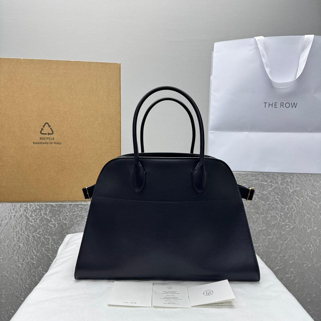 카타 / 더로우 미디엄 안장 가죽 블랙 가방