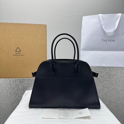 카타 / 더로우 미디엄 안장 가죽 블랙 가방