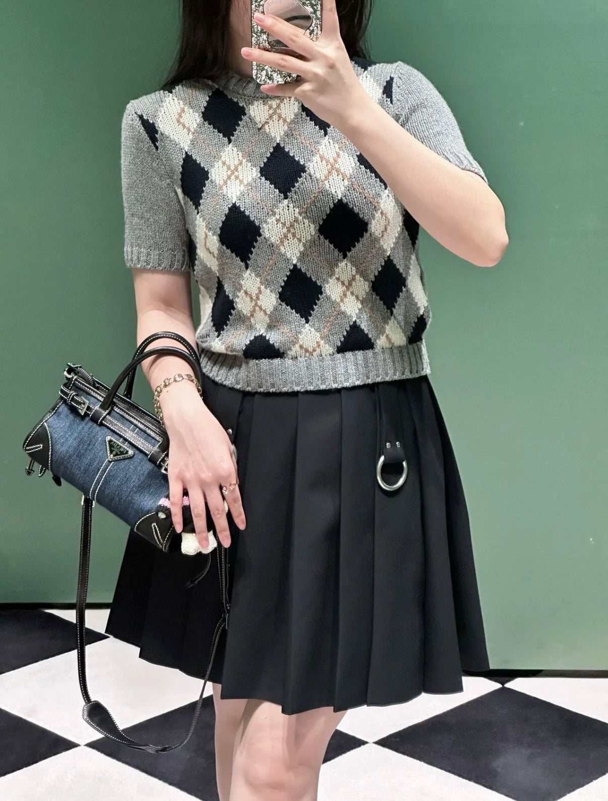 카타 / 프라다 미니 데님 핸드백